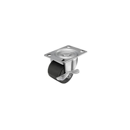 Durastar Caster; 2x1-13/16" Swvl Fork, Side Lock Brake; 2x1-13/16" Polyolefin W 03SL2113PO81B-01